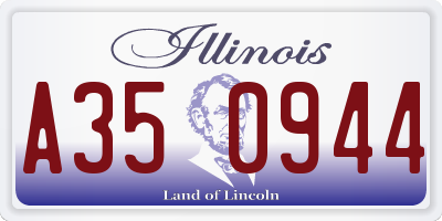 IL license plate A350944