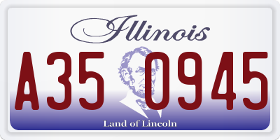 IL license plate A350945