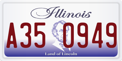 IL license plate A350949