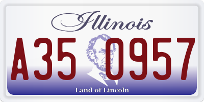 IL license plate A350957