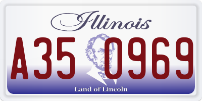 IL license plate A350969