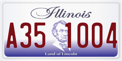 IL license plate A351004