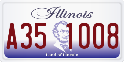 IL license plate A351008