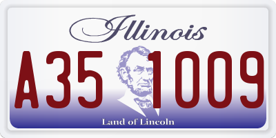 IL license plate A351009