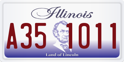 IL license plate A351011
