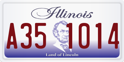 IL license plate A351014