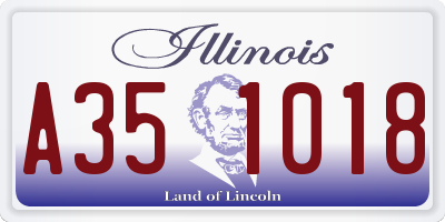 IL license plate A351018