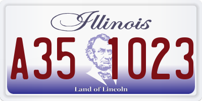 IL license plate A351023