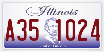 IL license plate A351024