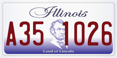 IL license plate A351026