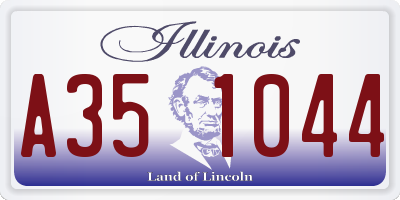 IL license plate A351044