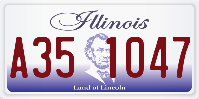 IL license plate A351047