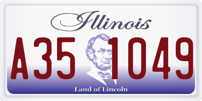 IL license plate A351049