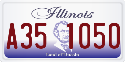 IL license plate A351050
