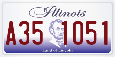 IL license plate A351051