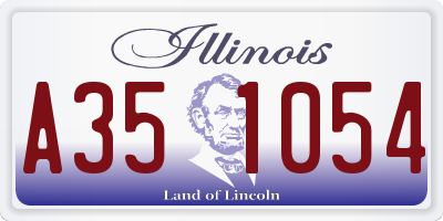 IL license plate A351054