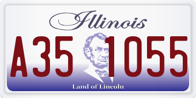 IL license plate A351055