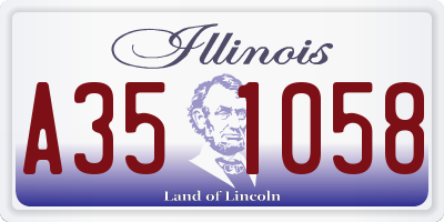 IL license plate A351058