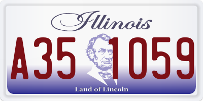 IL license plate A351059