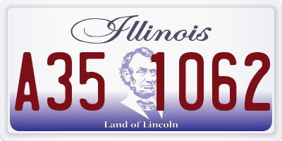 IL license plate A351062