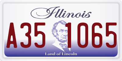IL license plate A351065