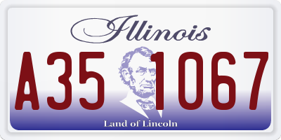 IL license plate A351067