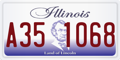 IL license plate A351068