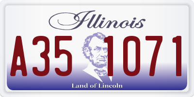 IL license plate A351071