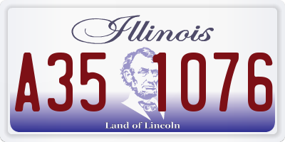 IL license plate A351076