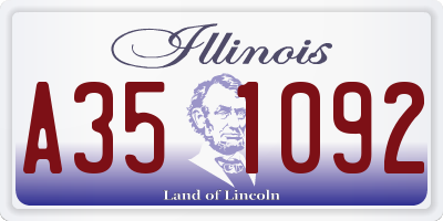 IL license plate A351092