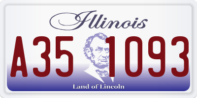 IL license plate A351093