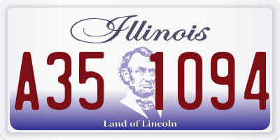 IL license plate A351094