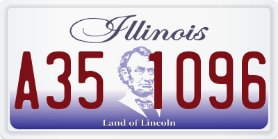 IL license plate A351096