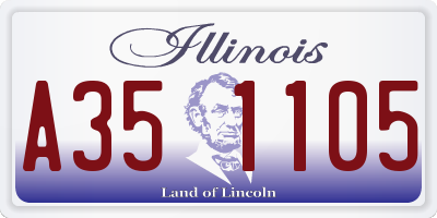 IL license plate A351105