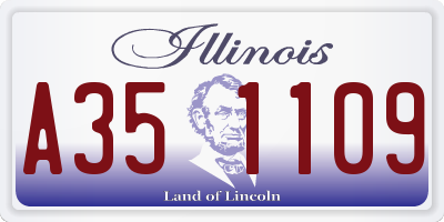 IL license plate A351109