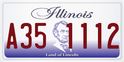 IL license plate A351112
