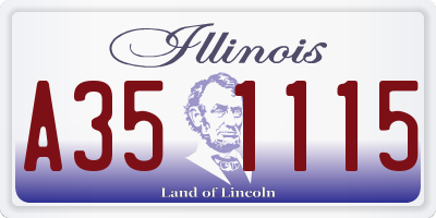 IL license plate A351115