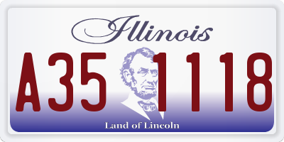 IL license plate A351118