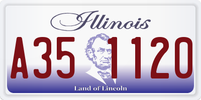 IL license plate A351120