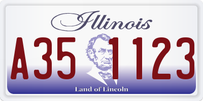 IL license plate A351123