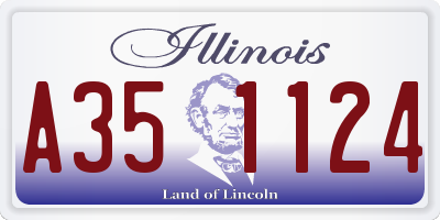 IL license plate A351124