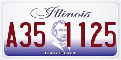 IL license plate A351125