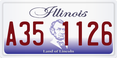 IL license plate A351126