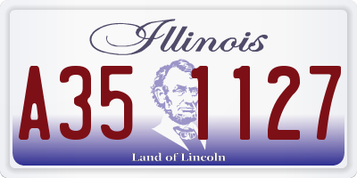 IL license plate A351127