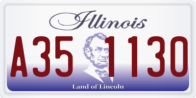 IL license plate A351130