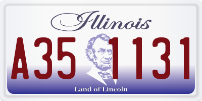 IL license plate A351131