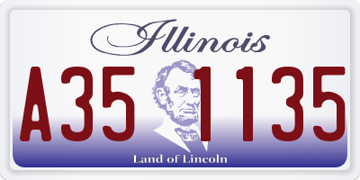 IL license plate A351135