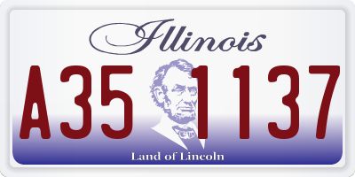 IL license plate A351137