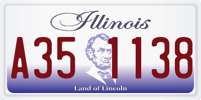 IL license plate A351138