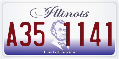 IL license plate A351141